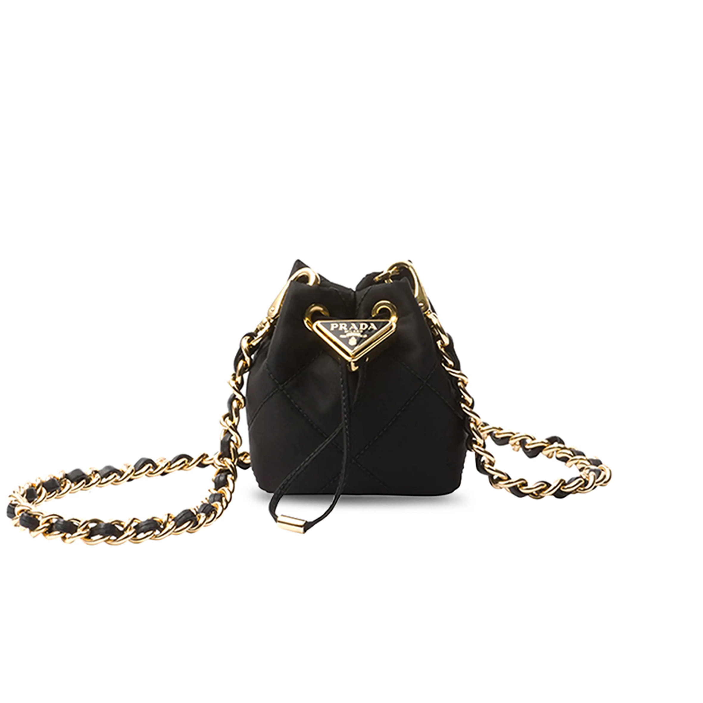 PRADA RE-NYLON DRAWSTRING BUCKET BAG 1NR016 (10*9*6cm) 